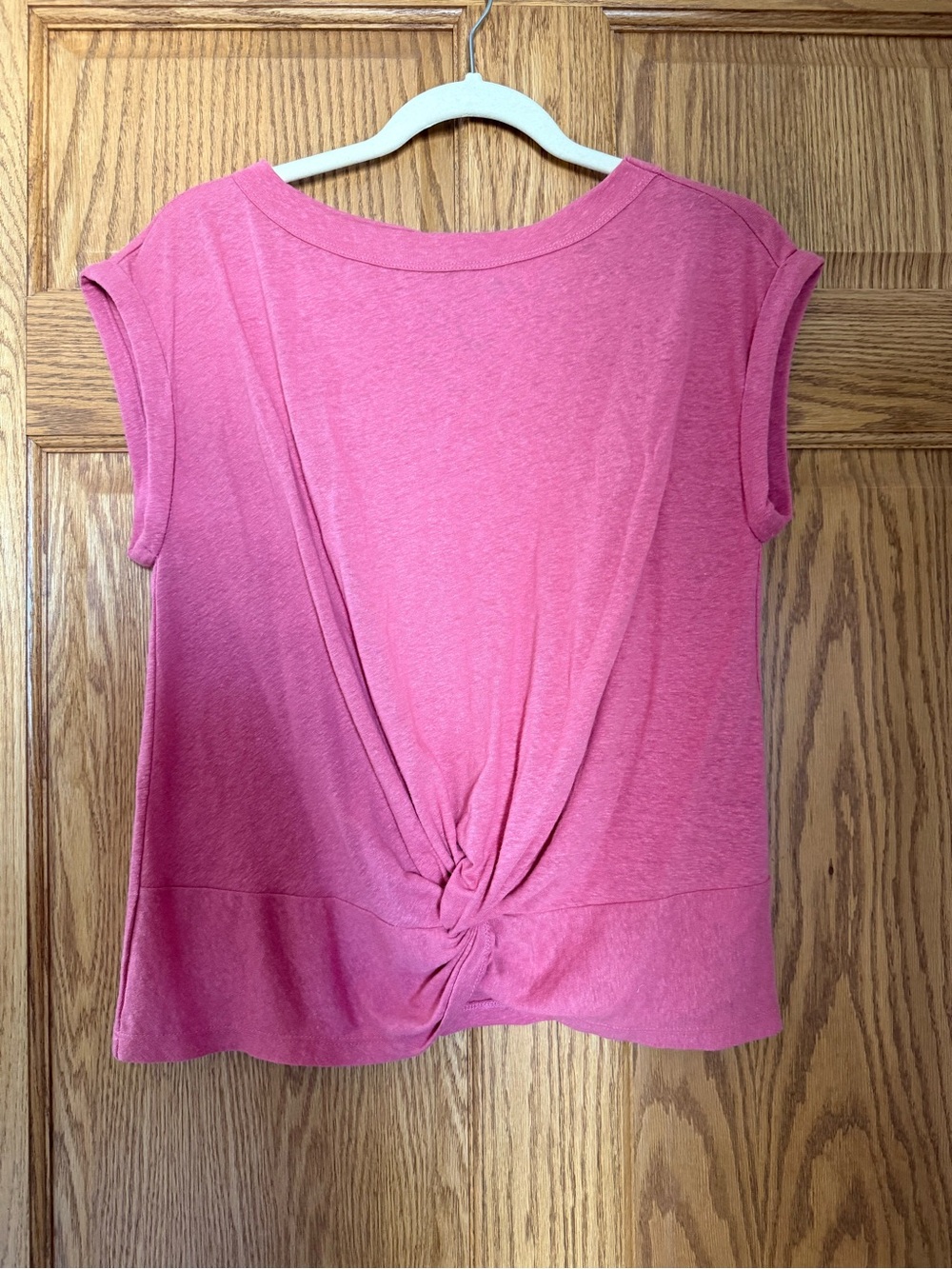 Liverpool Pink Short-Sleeve Twist-Front Tee